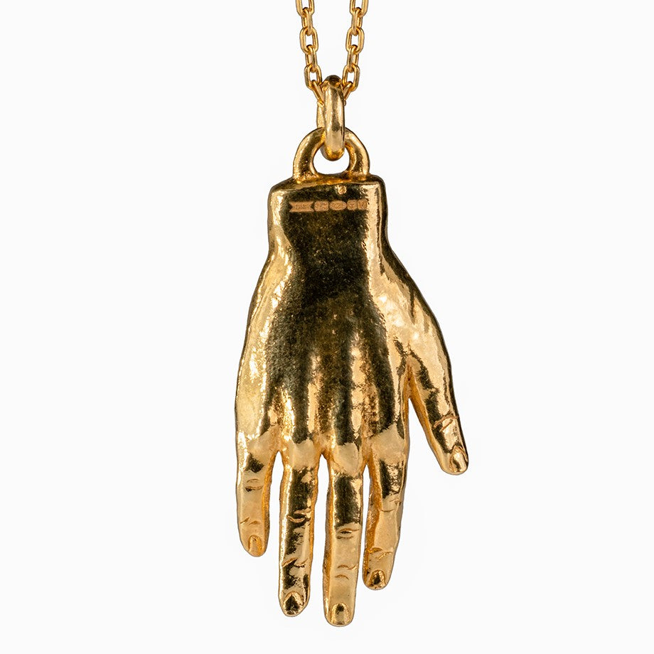 Gold Hand Necklace 18 Carat Duxford Studios UK