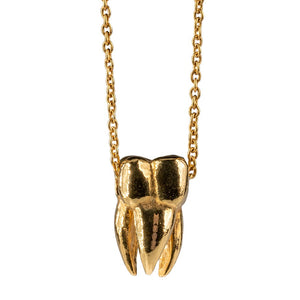 Gold Vermeil Tooth Pendant Necklace