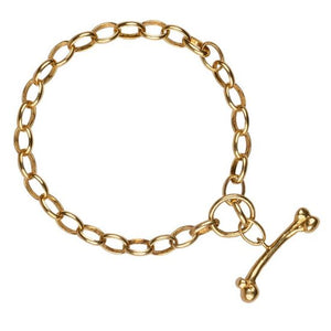 gold bone bracelet memento mori