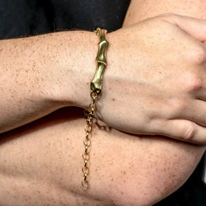 gold vermeil bracelet with chain