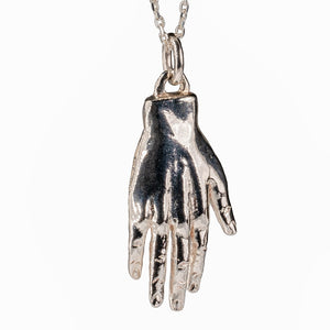 sterling silver hand necklace