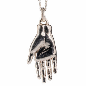 silver hand necklace uk